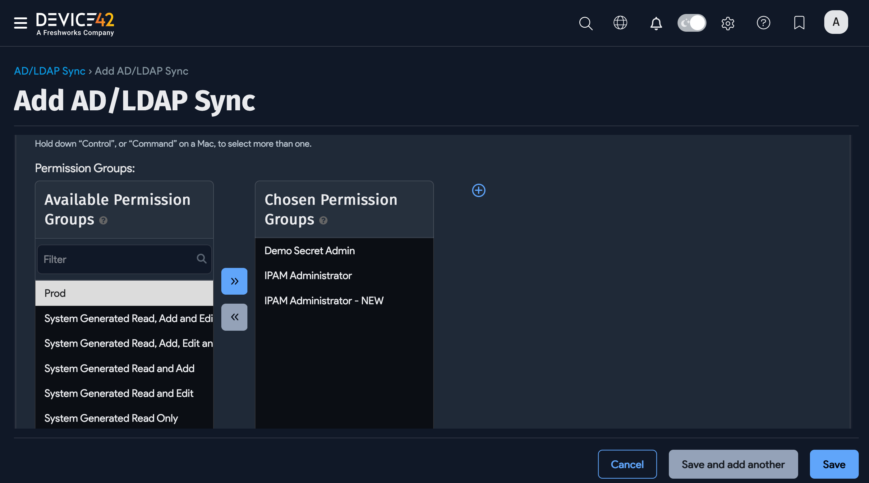Permission Groups for Administrators