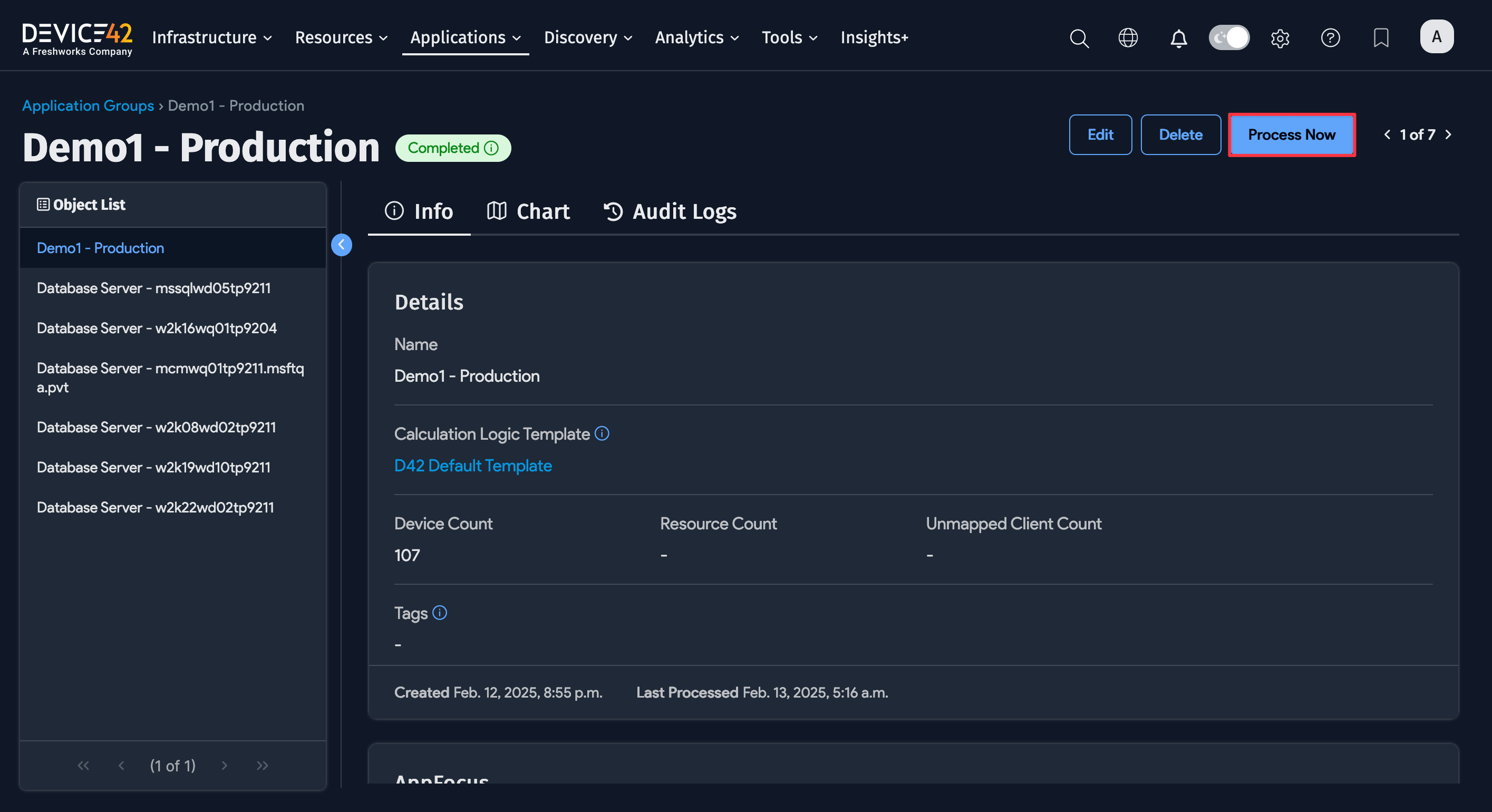 Process Application Group now