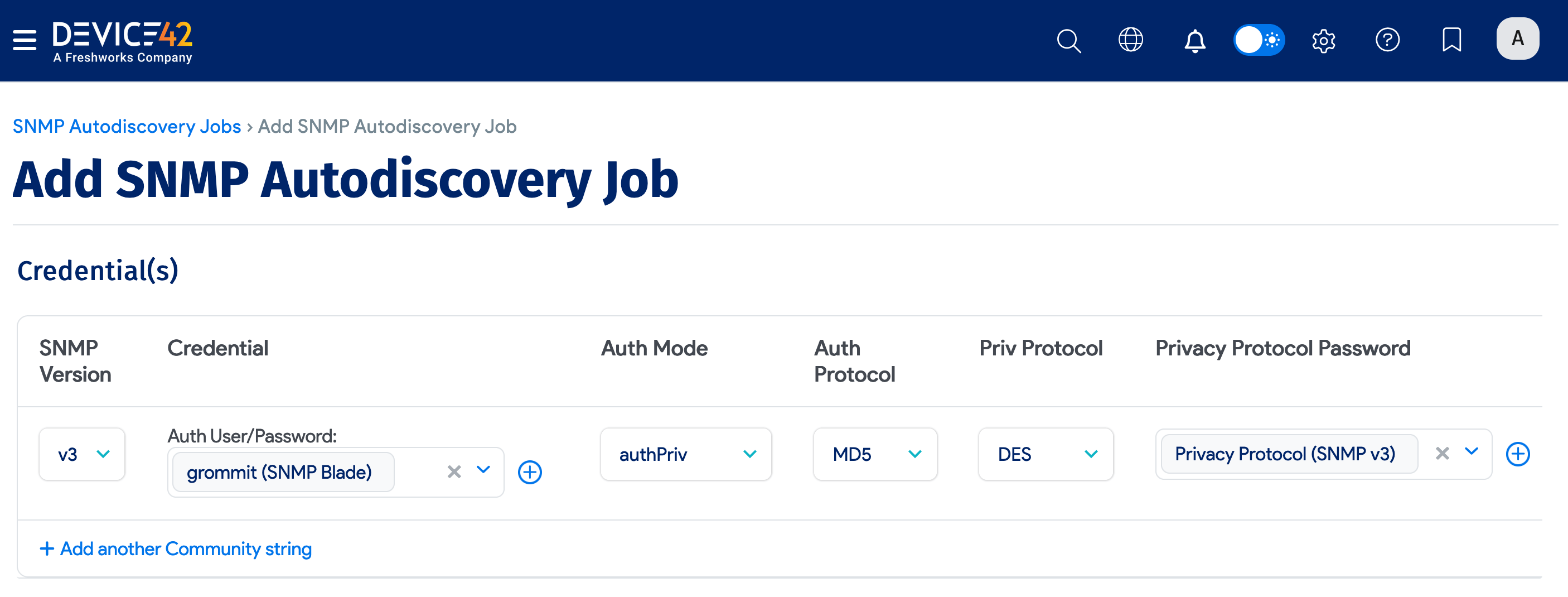 Blade system discovery job example
