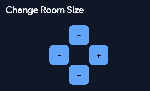 Change room size controls