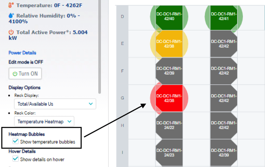 Display heatmap bubbles