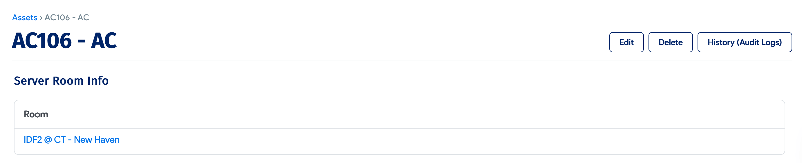 Asset with room association