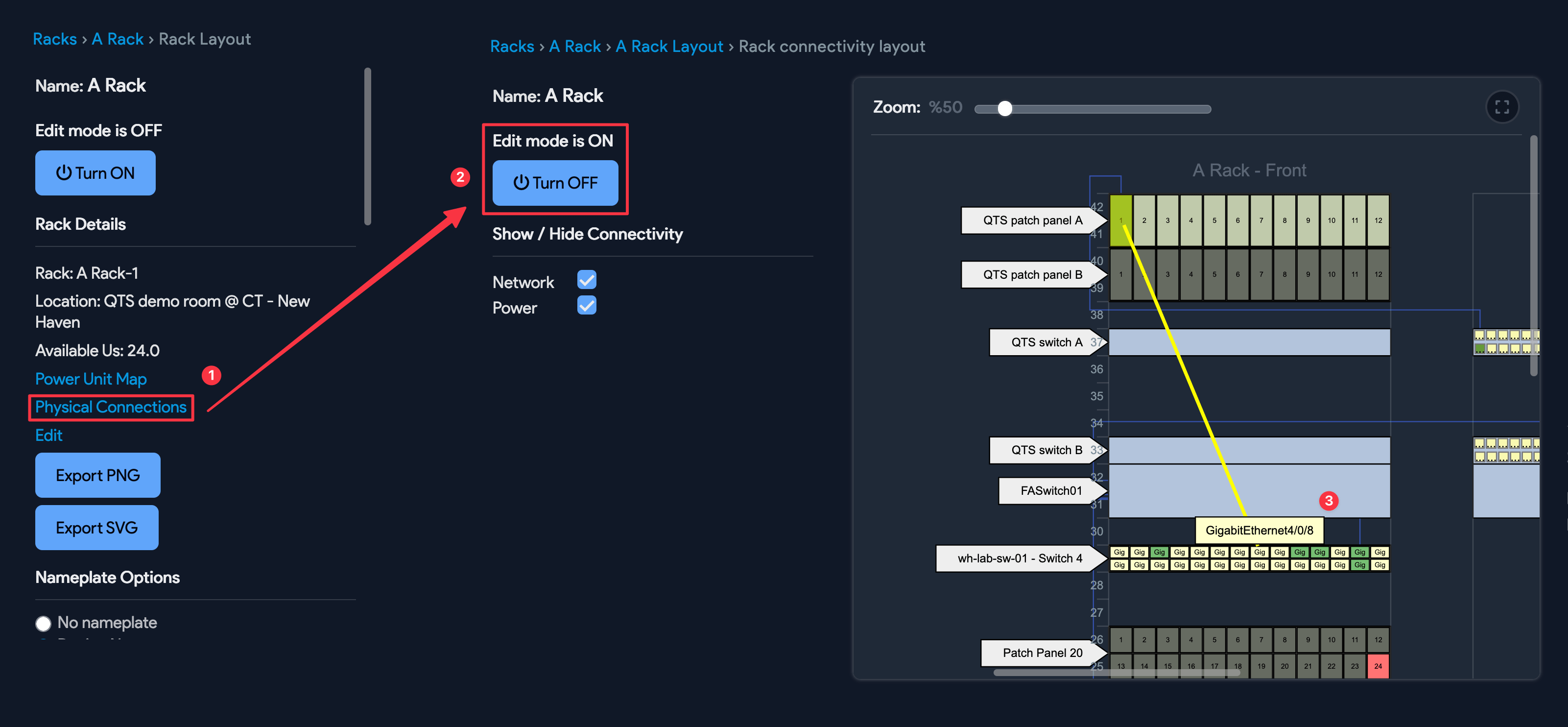 Visually Add a Cable