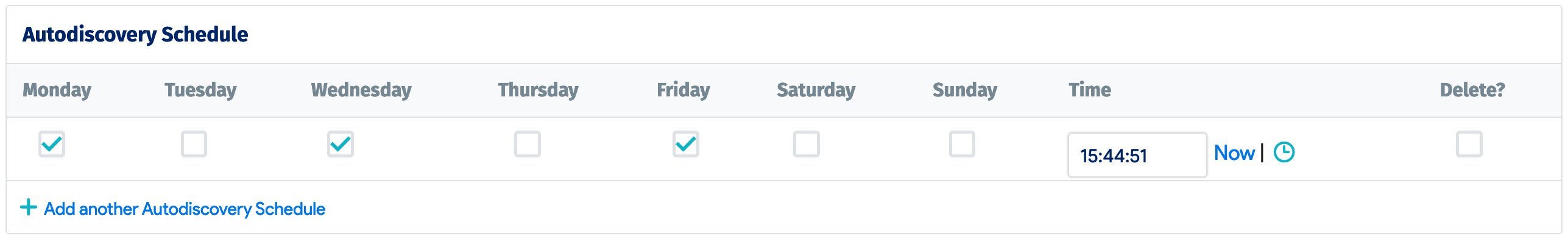 Schedule a UCS or ACI discovery job