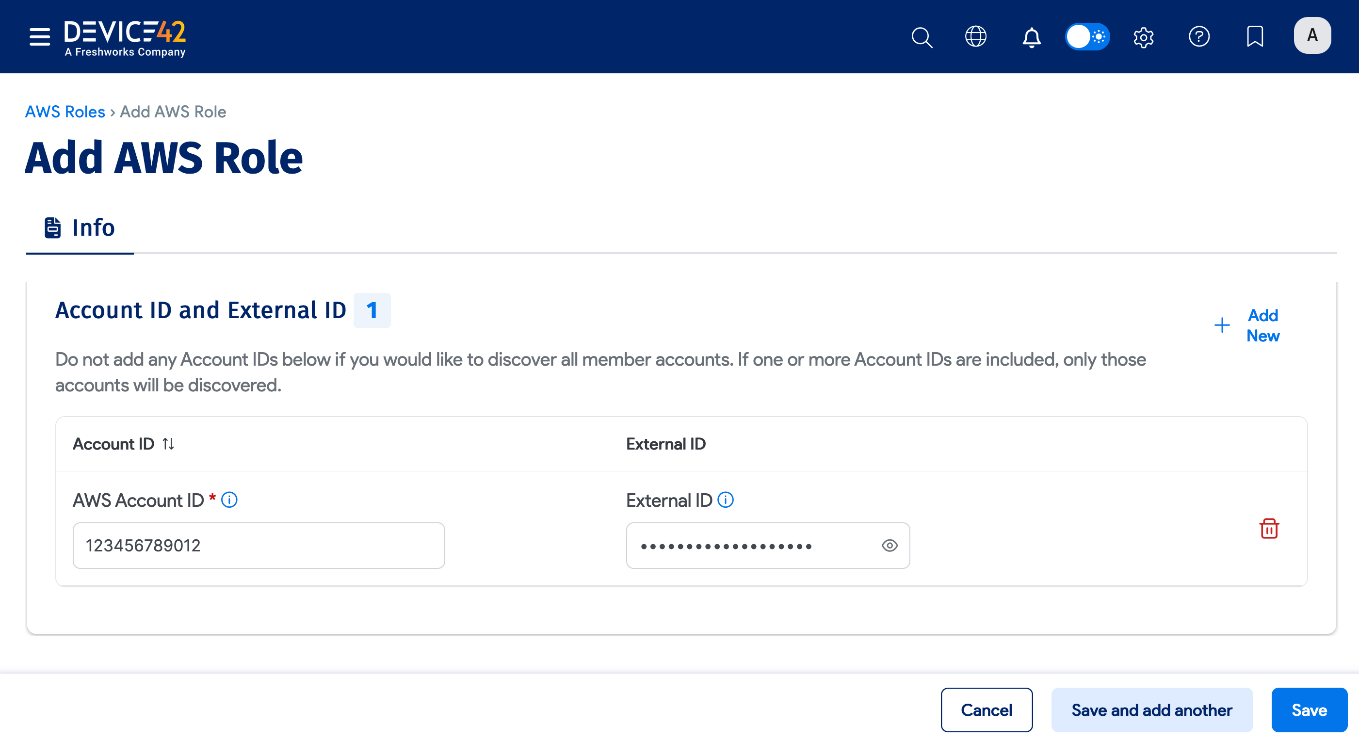Add AWS IDs to roles