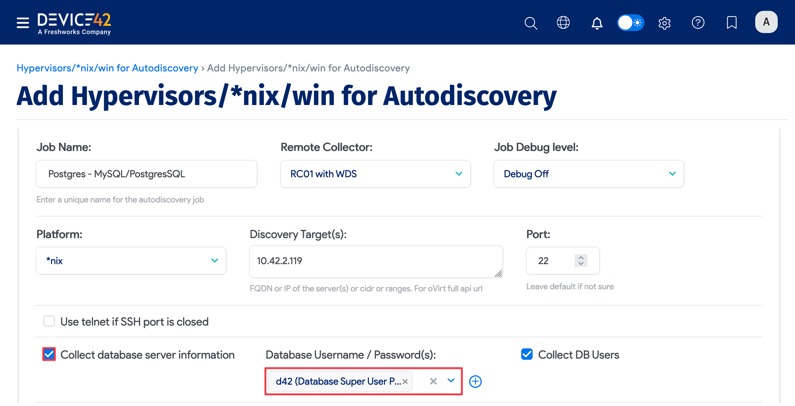 New Postgres discovery job