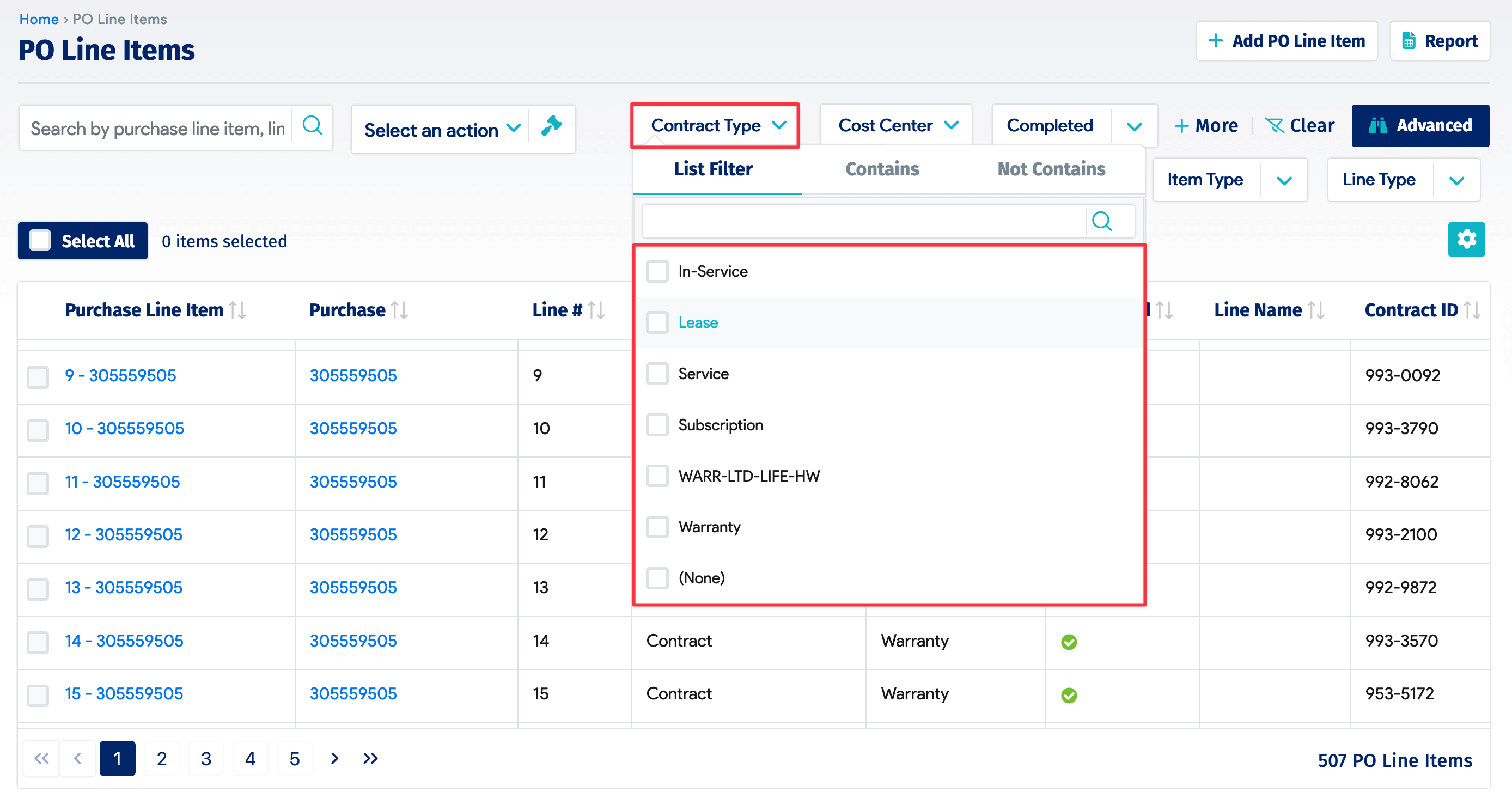 PO Line Item Types in Device42
