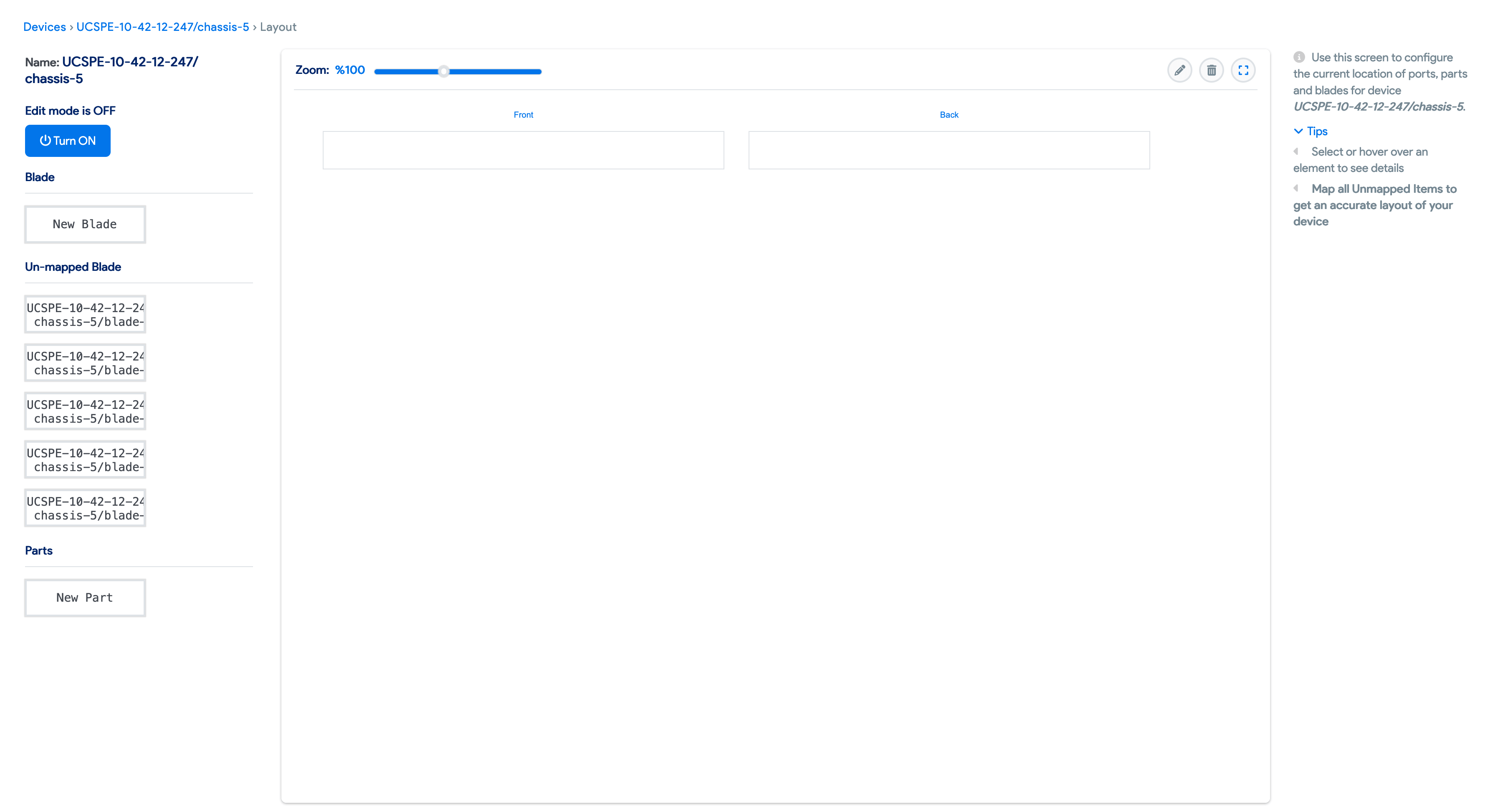If your hardware layout is blank, edit the model first!