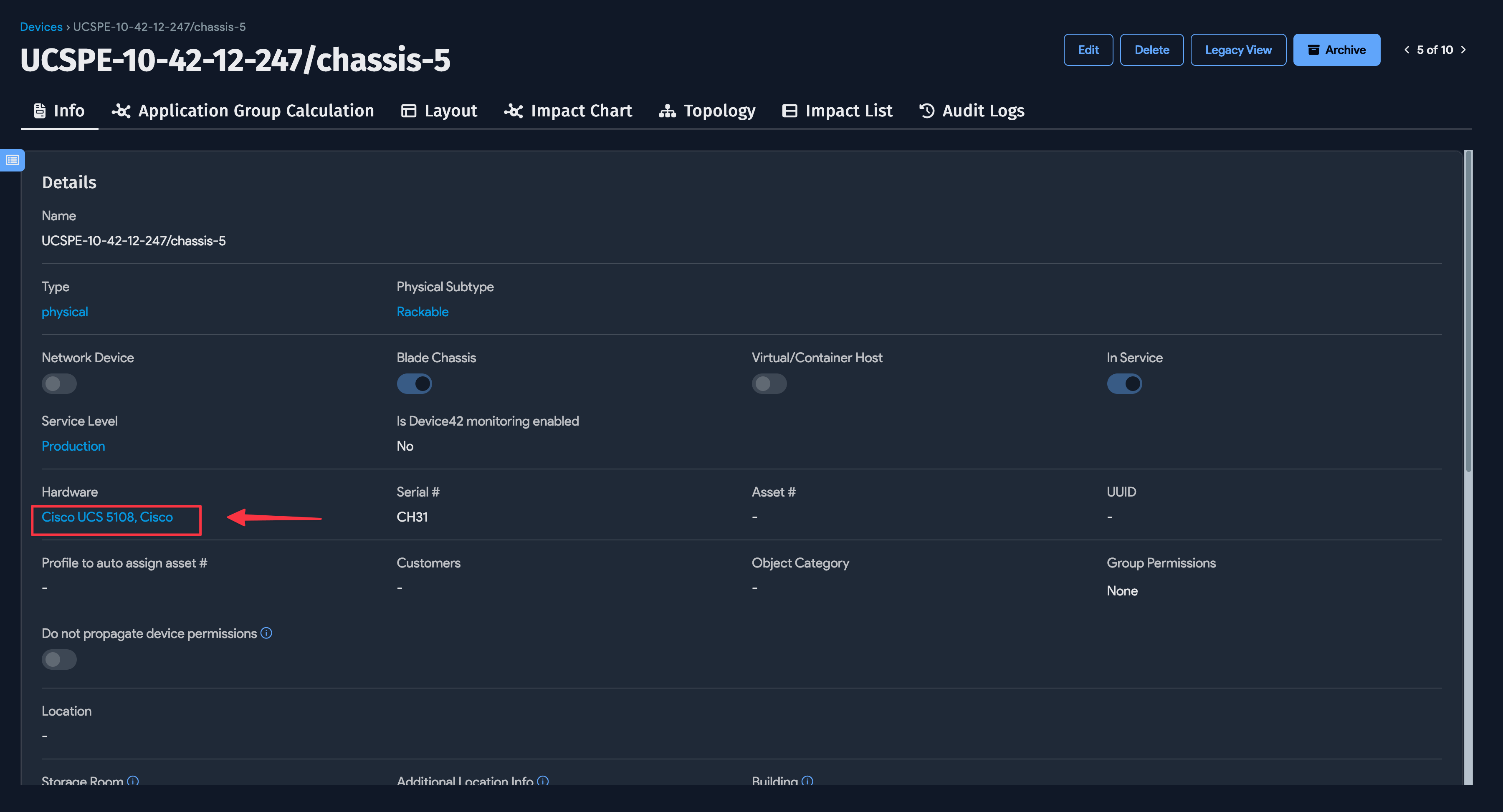 Link to hardware model