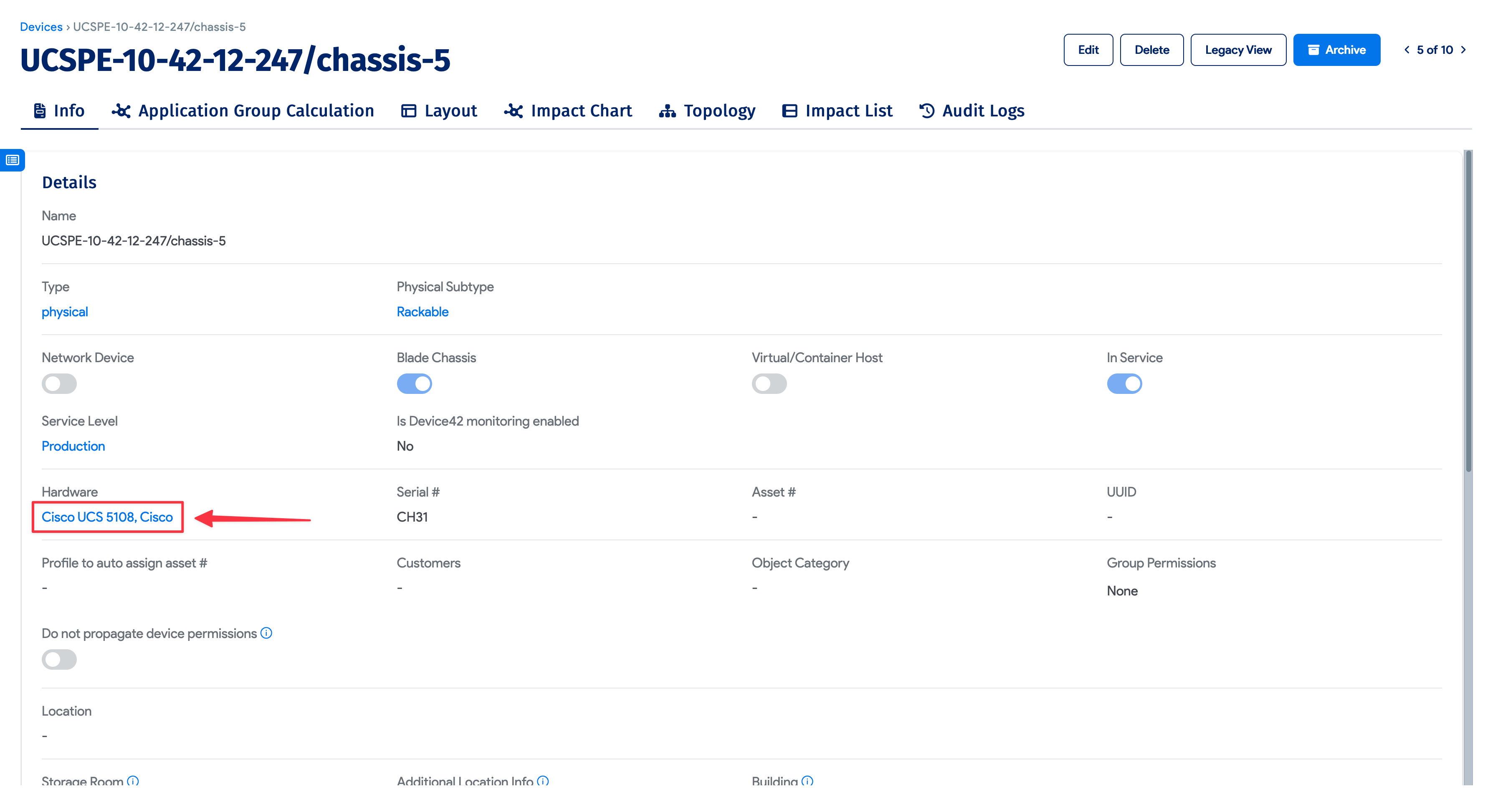 Link to hardware model