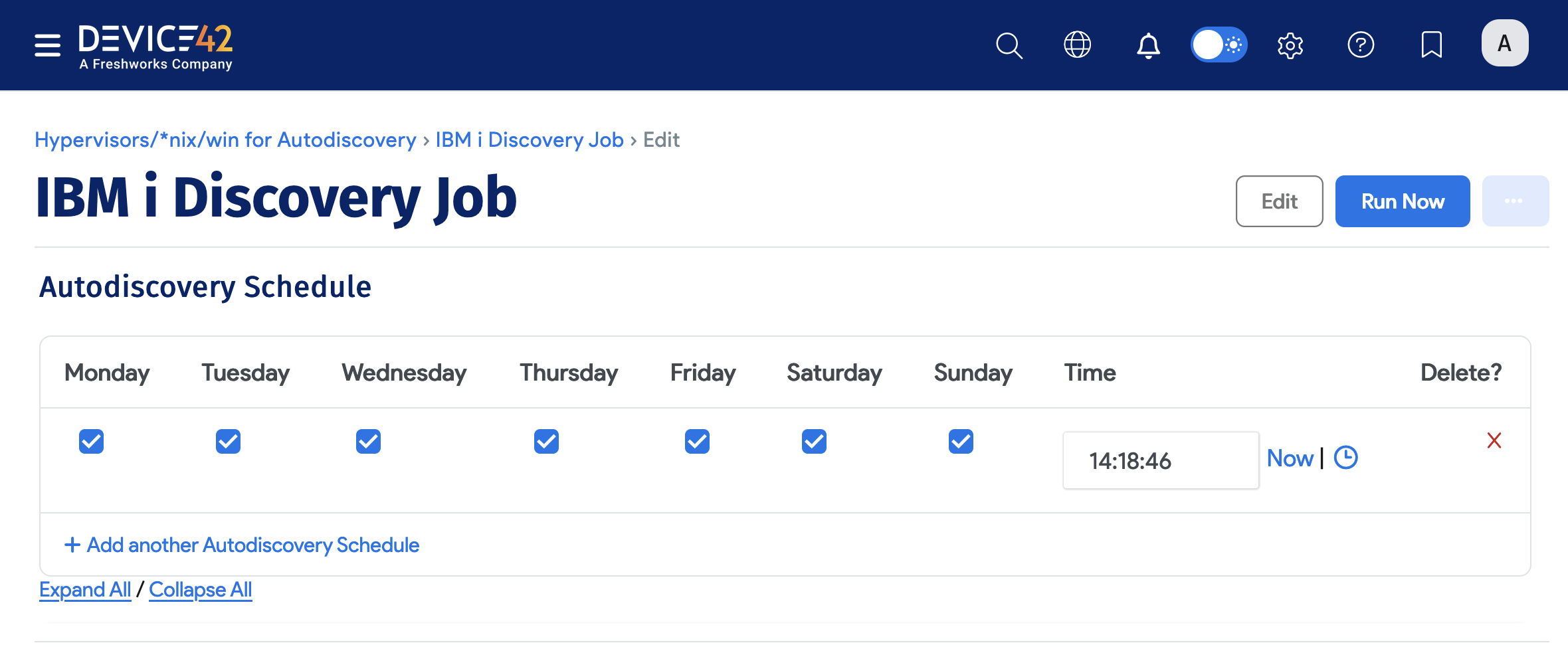 Schedule IBM i/AS400 job