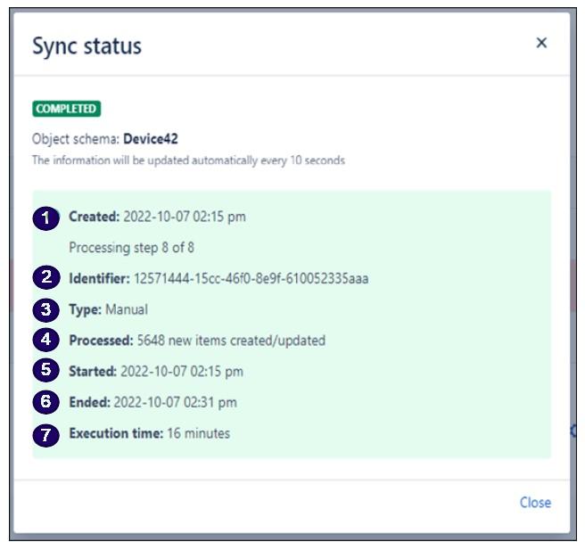 Sync status