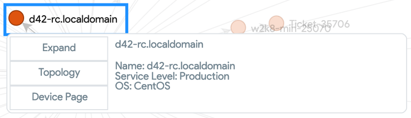 Device object context menu