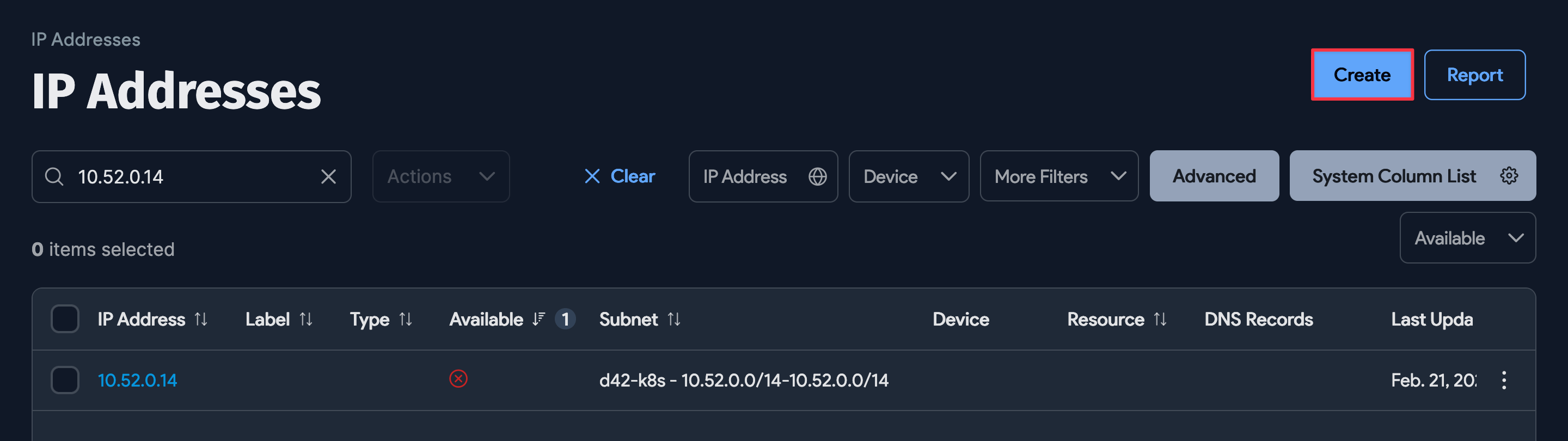 Add IP address button