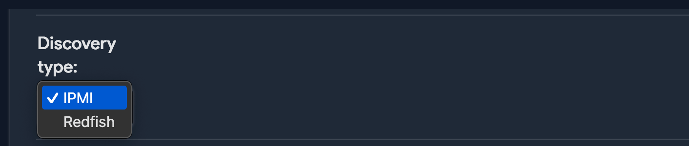 Select Discovery Type