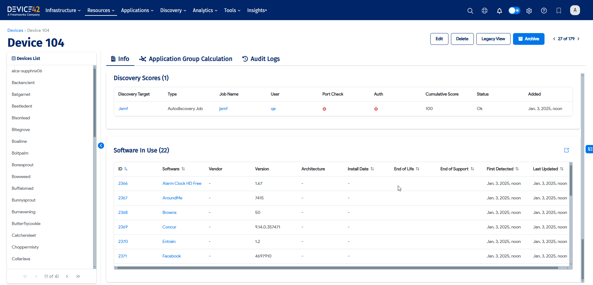Jamf mobile autodiscovery items