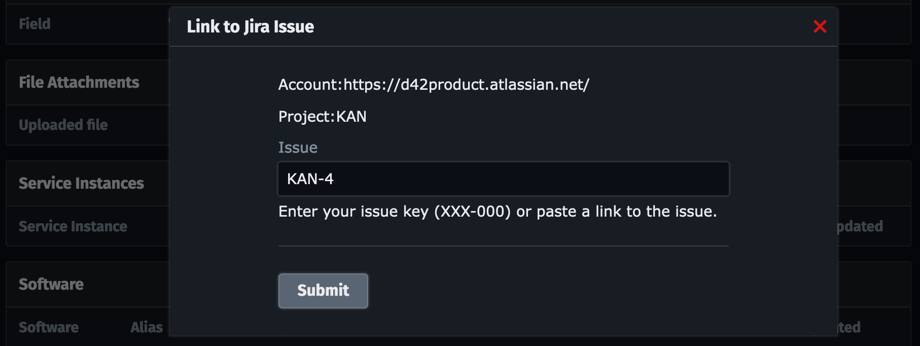 Link existing Jira issue