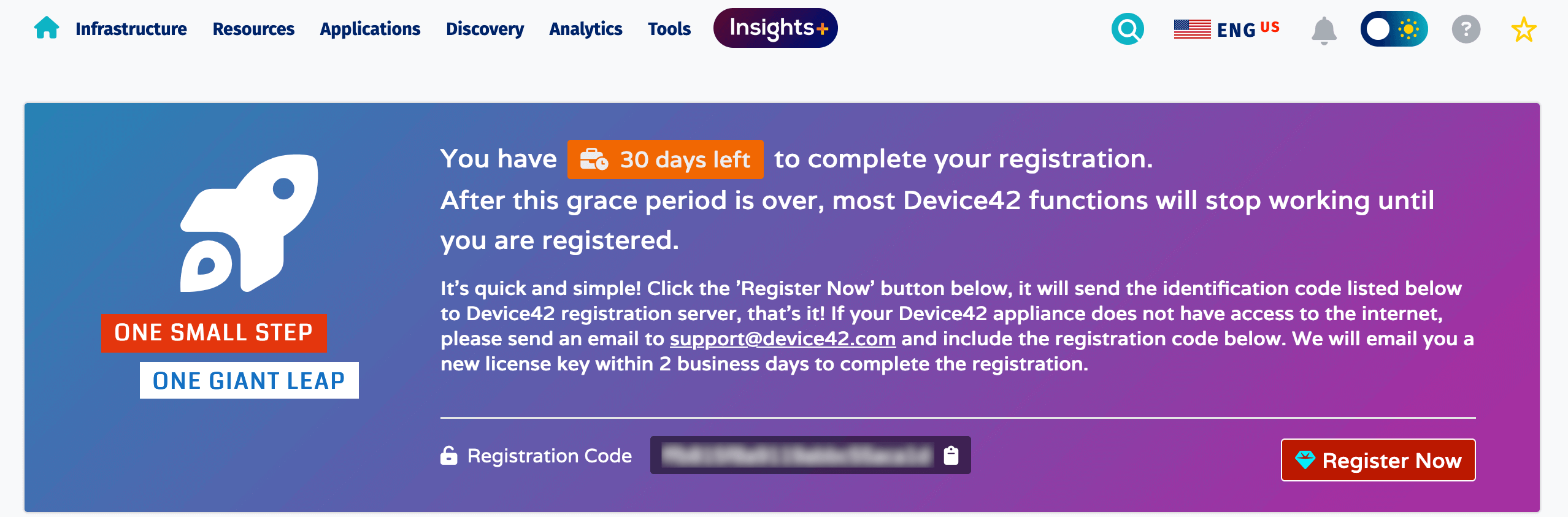 Complete registration grace period