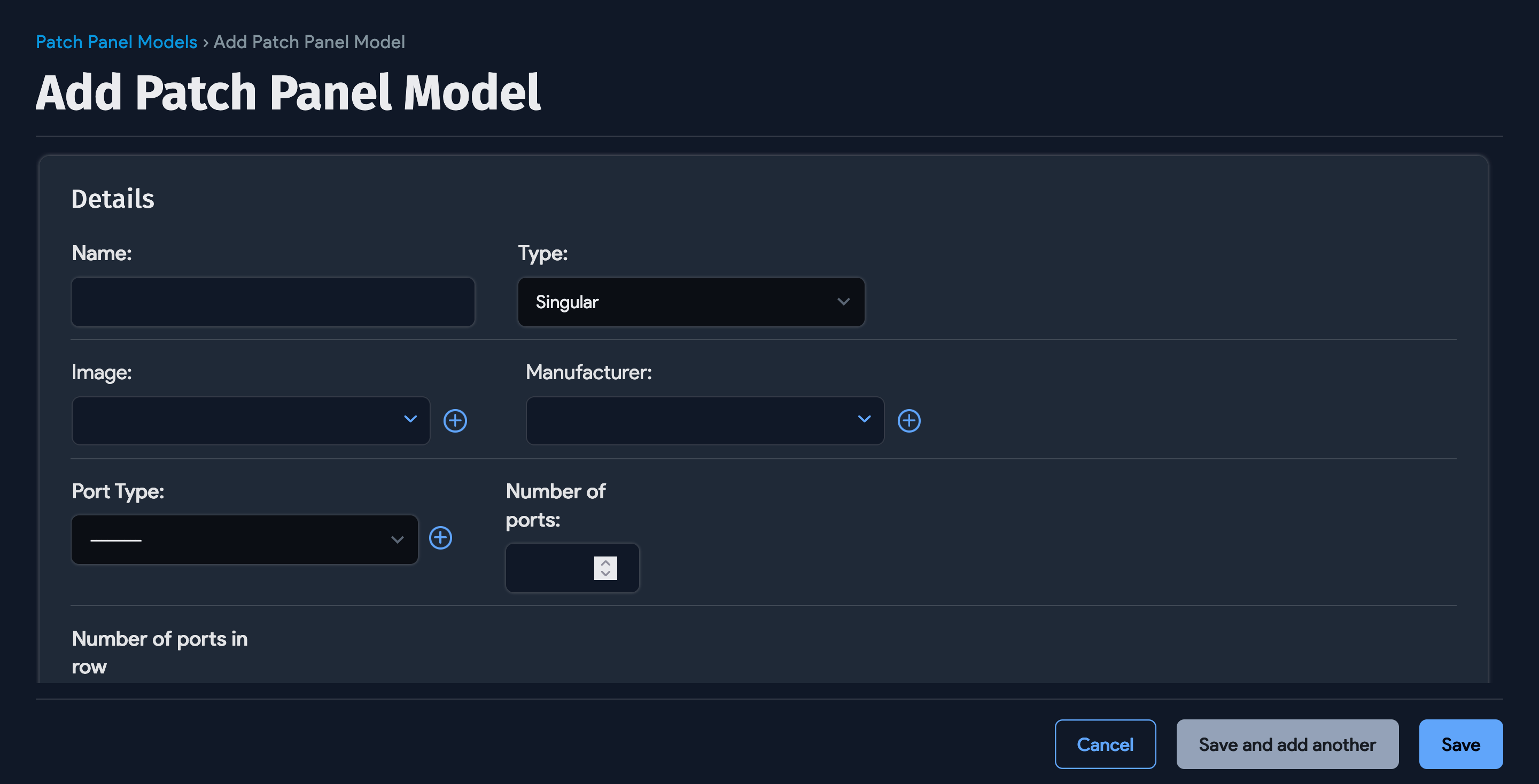 Creating Patch Panel Models