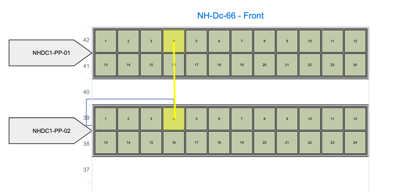 Direct patch panel port to patch panel ports connections