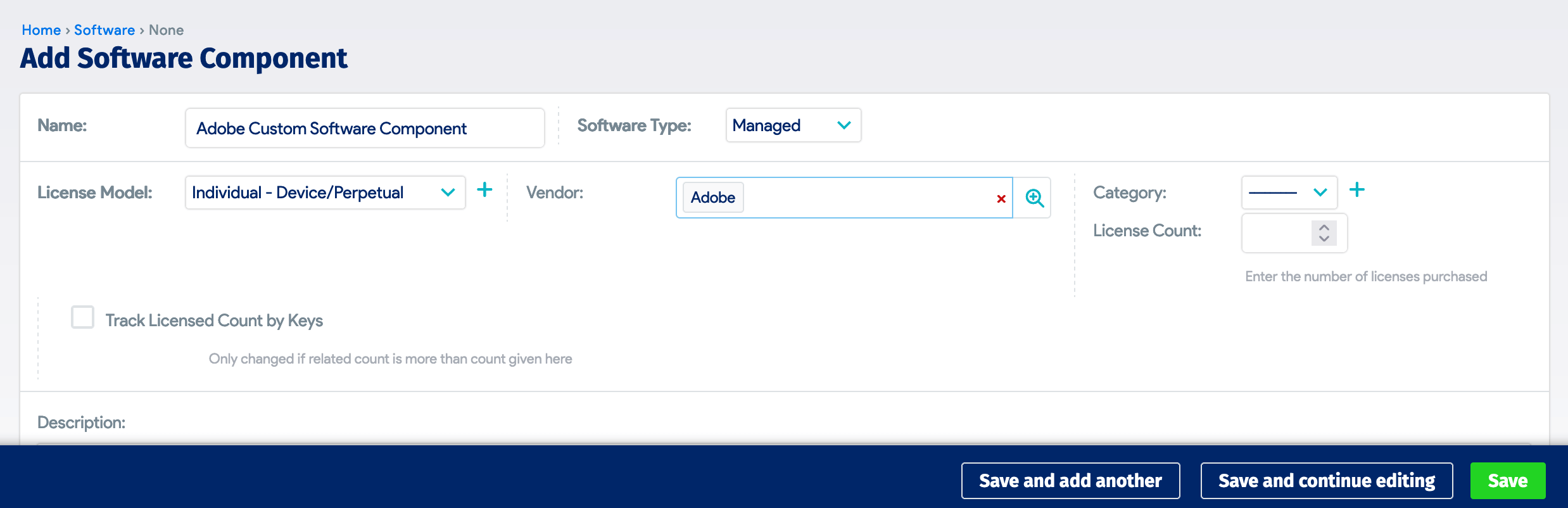 Add new software component