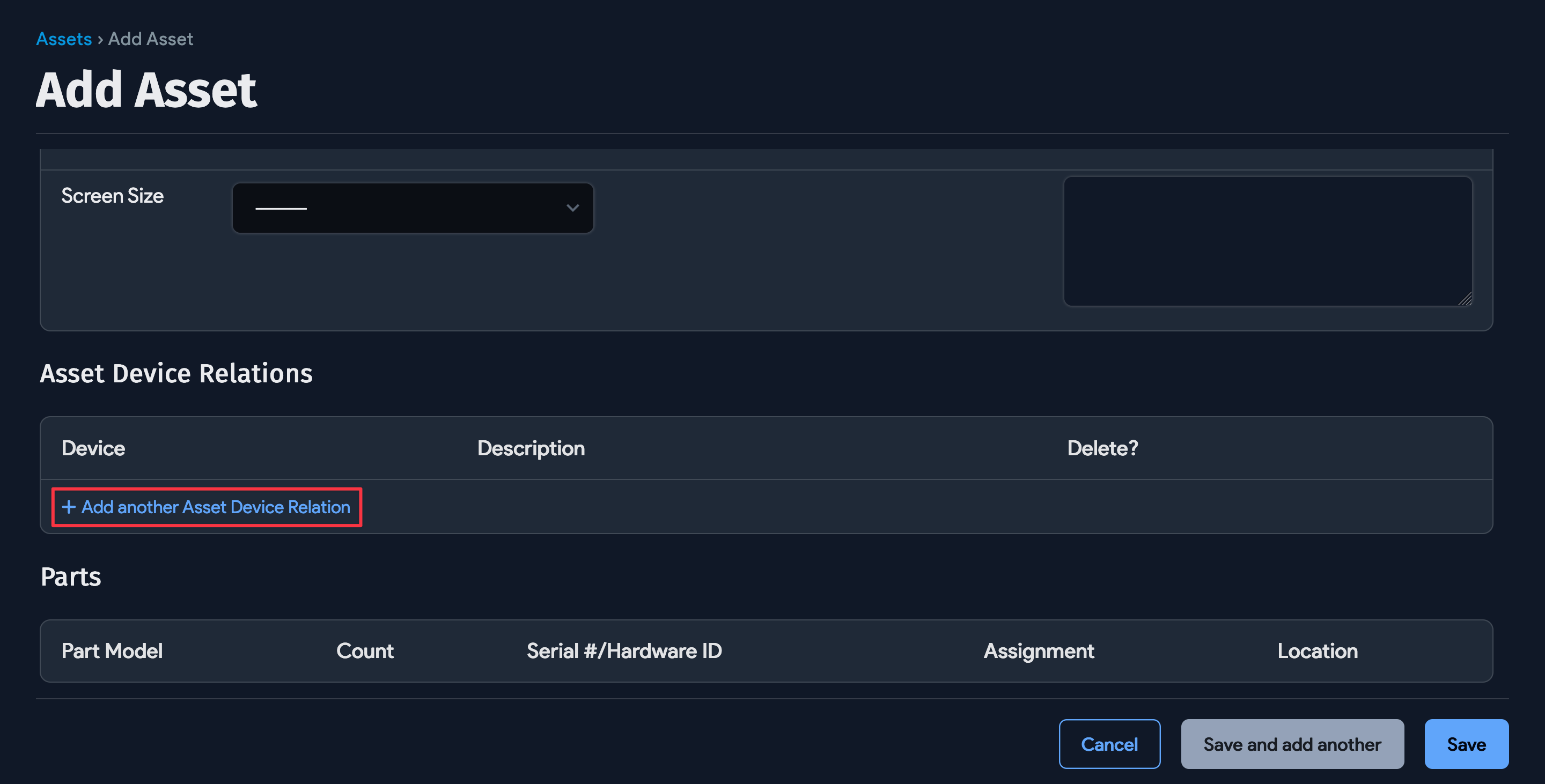 Add asset device relation
