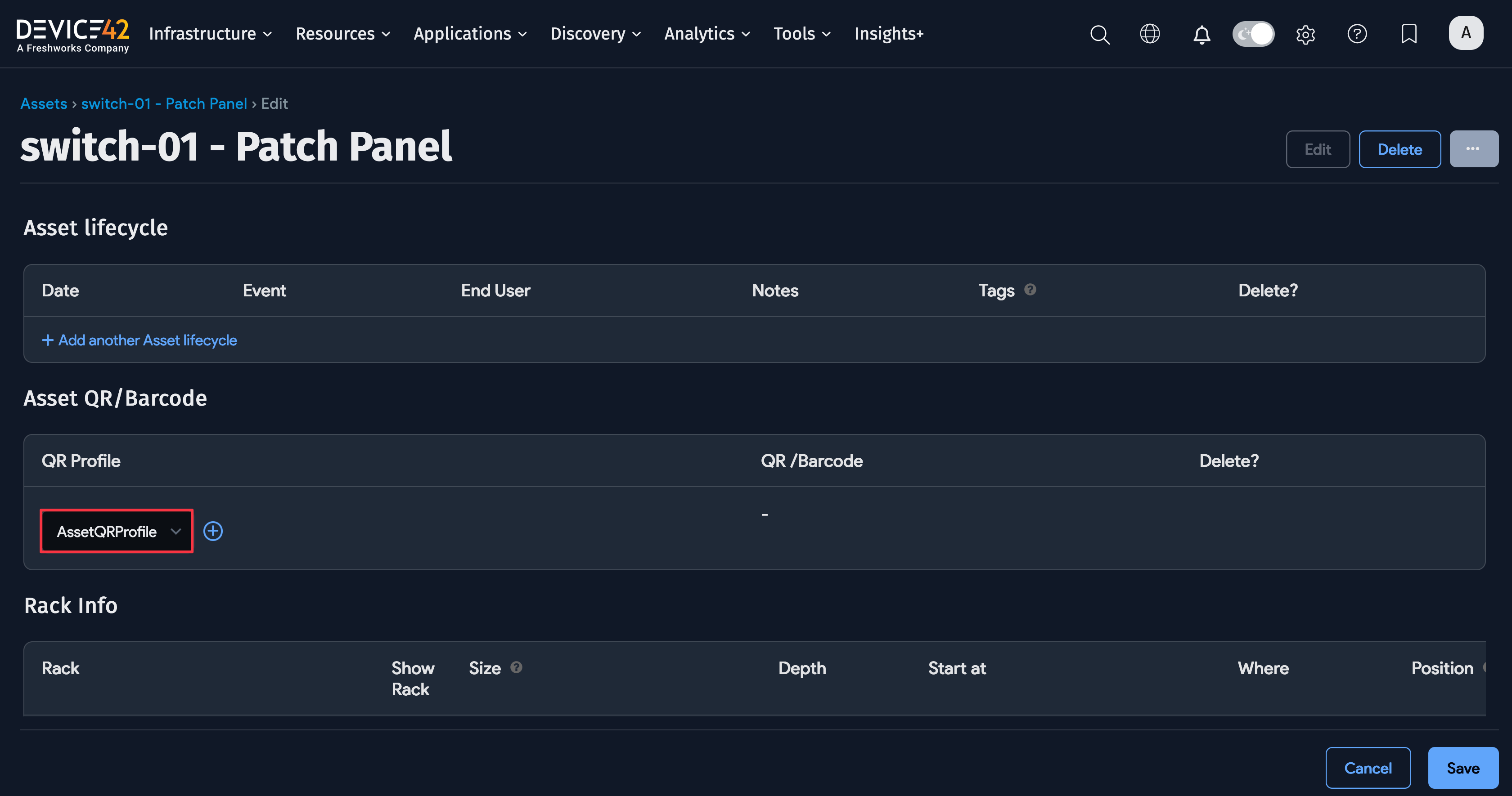 Assigning QR profiles