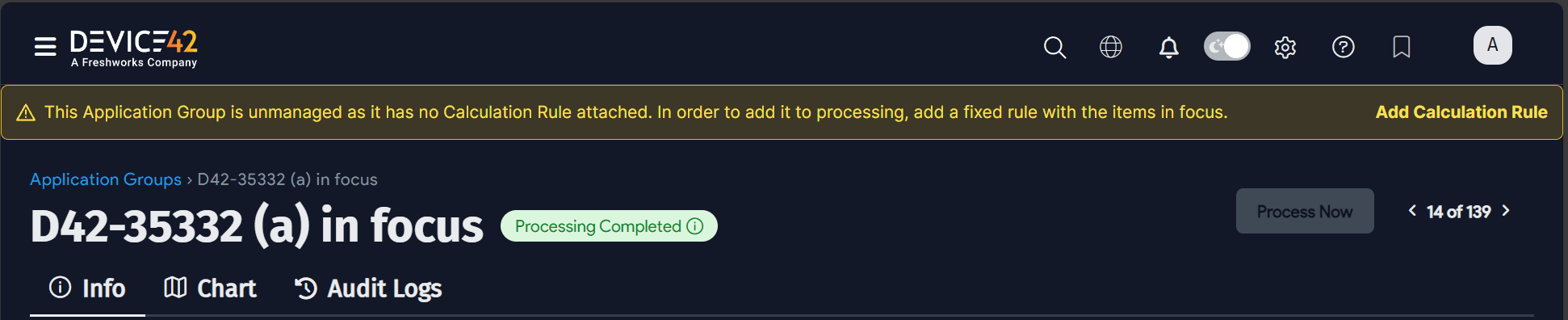 Unmanaged Application Group Notification