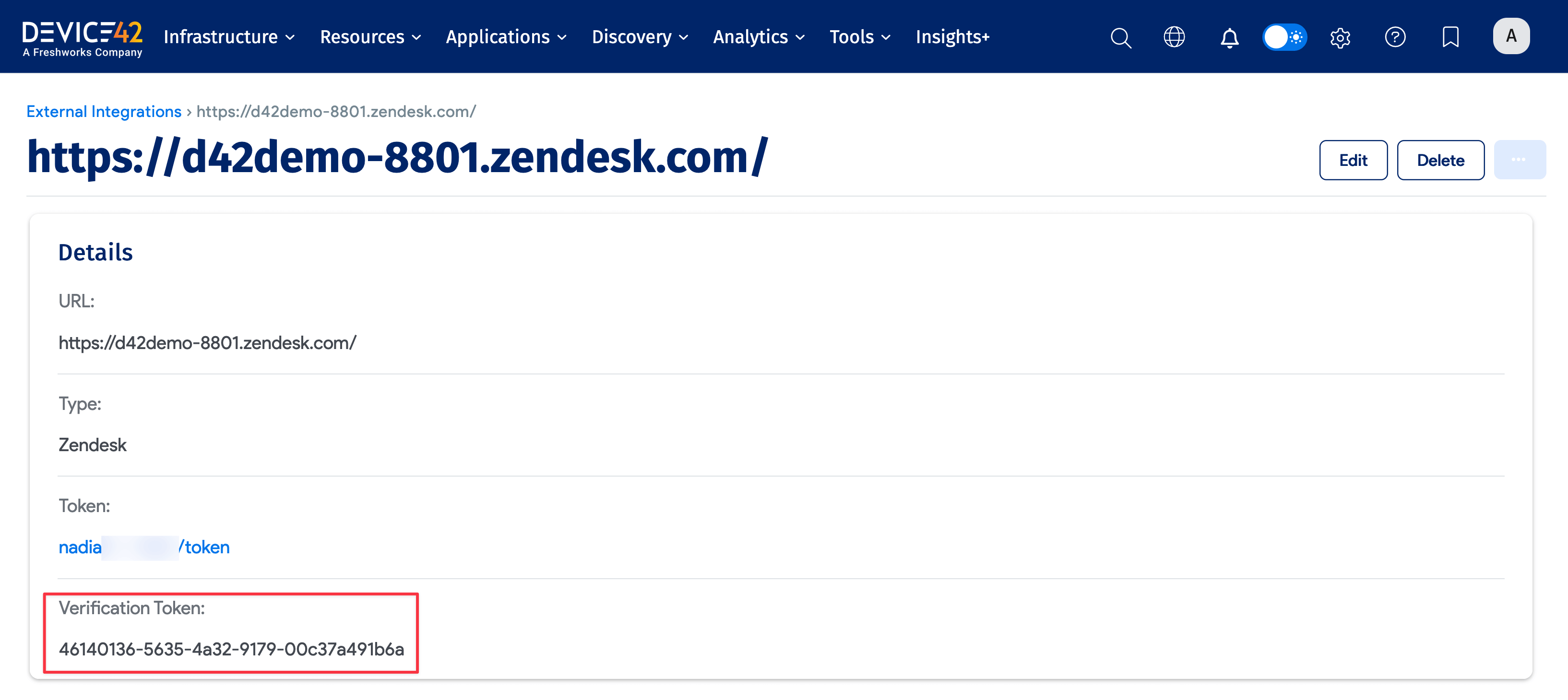 Save new verification token