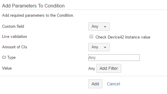 Condition Configure