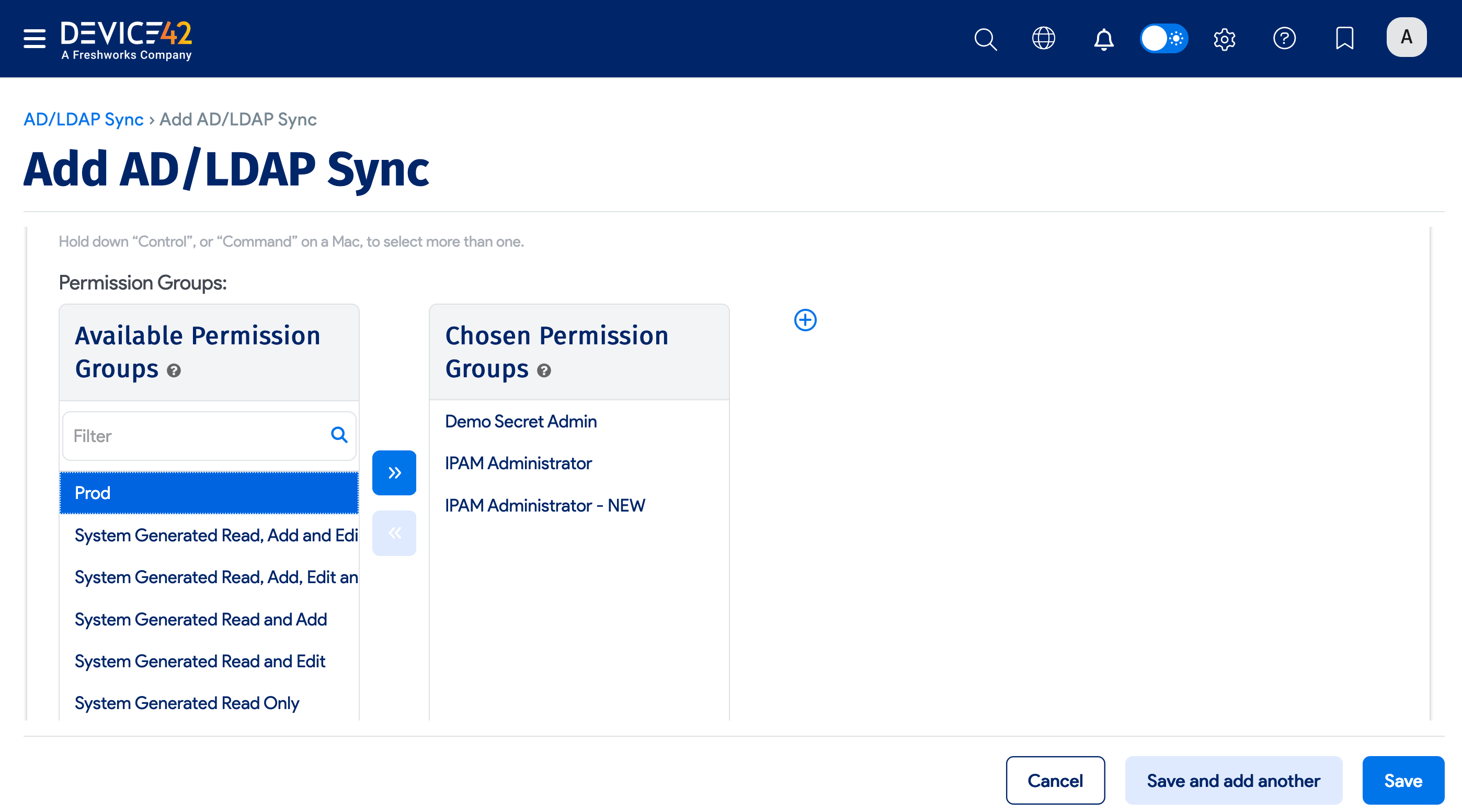 Permission Groups for Administrators