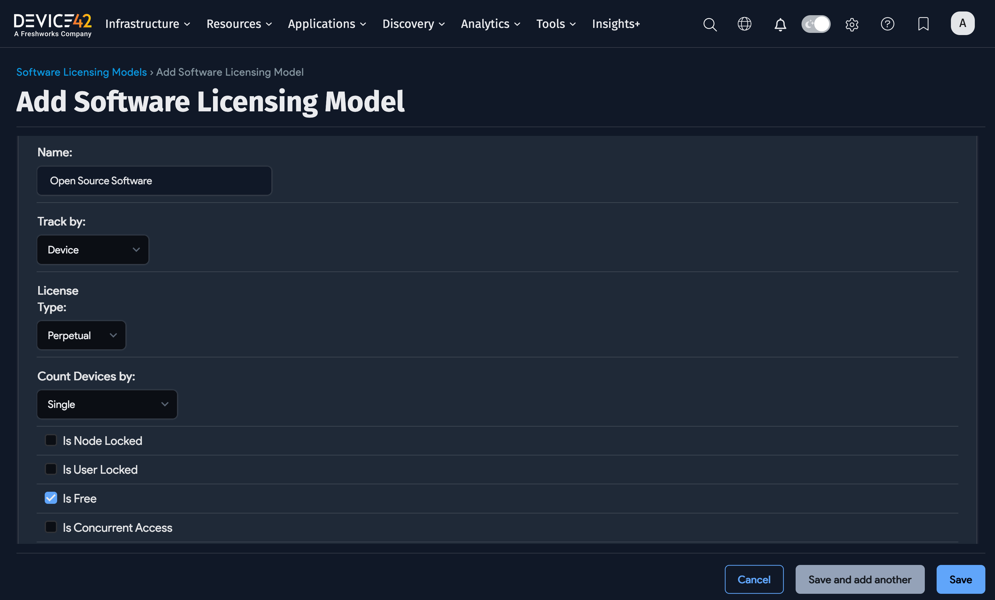 Add license model