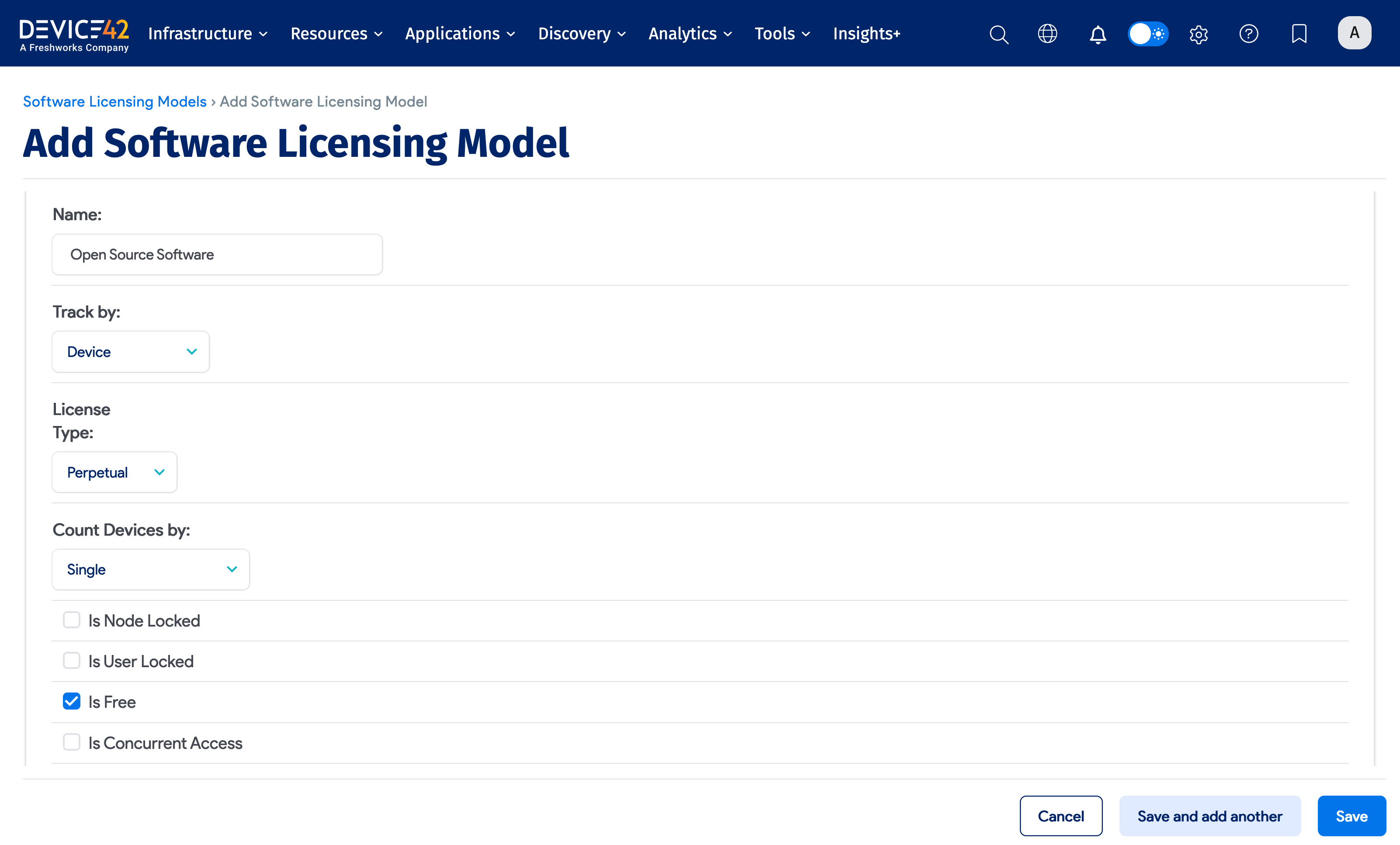 Add license model