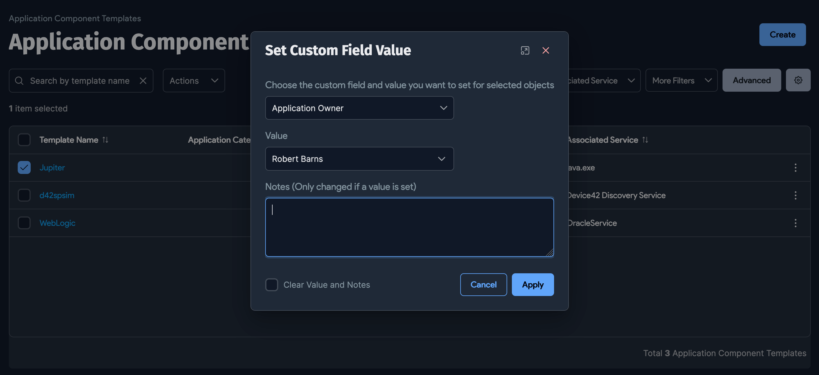 Enter Custom Field value