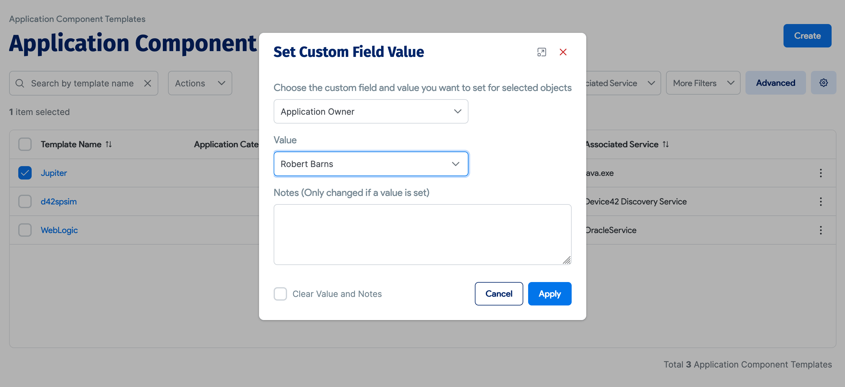 Enter Custom Field value