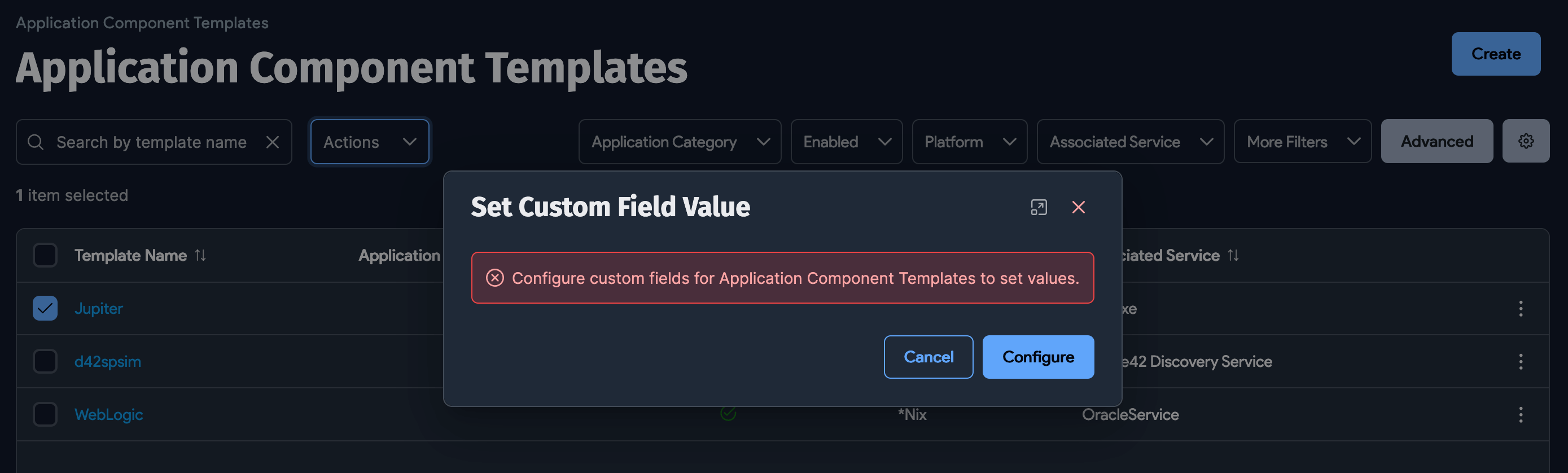 Custom Field Value action