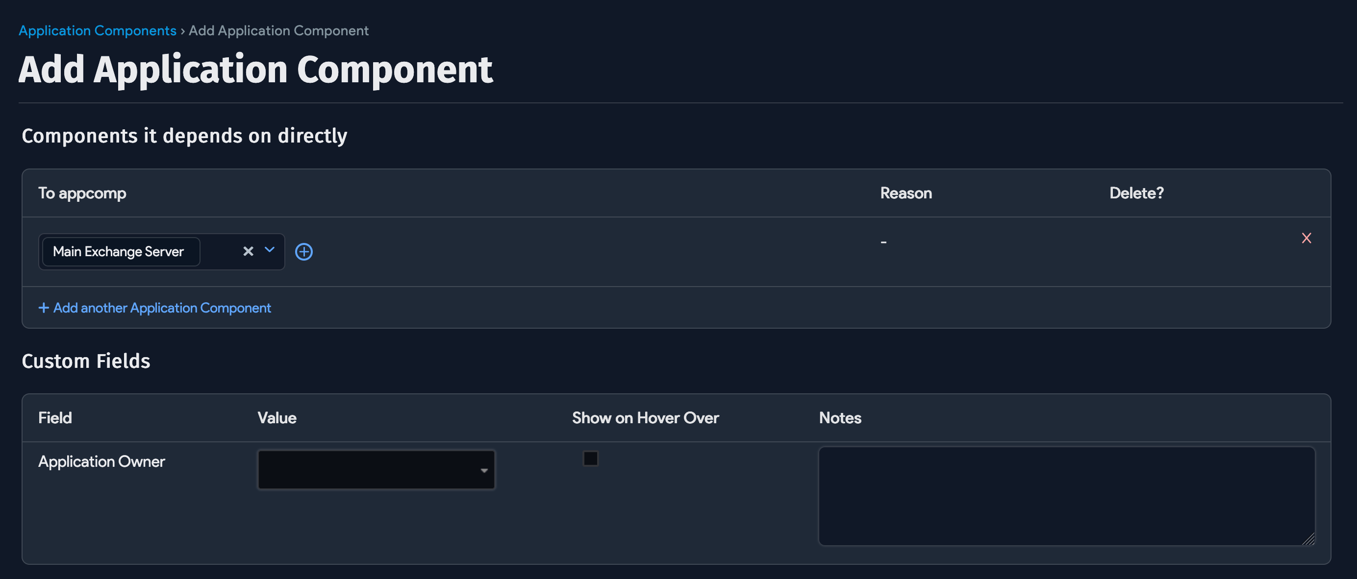 Adding an OWA component bottom screen