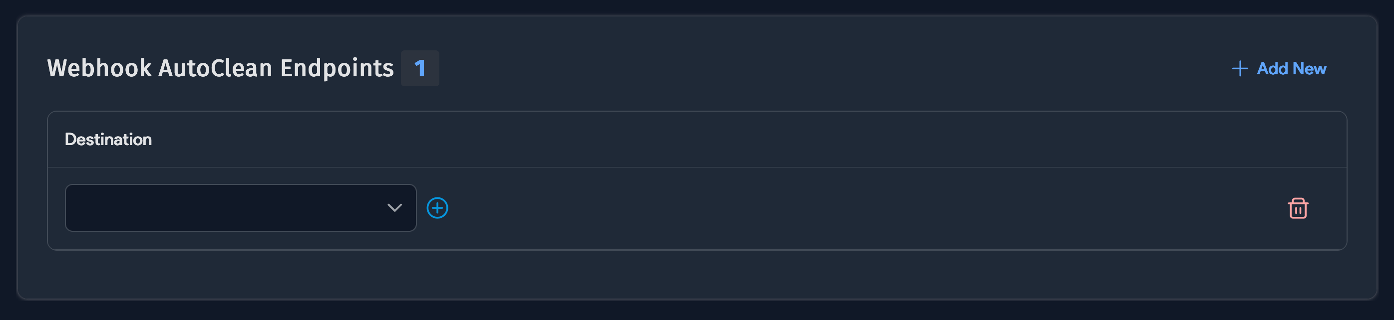 Webhook Auto Clean Endpoints box