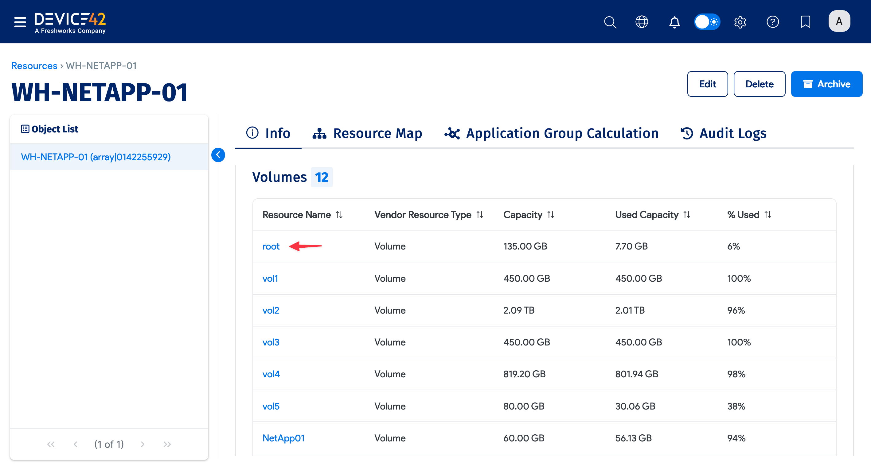 View resource details