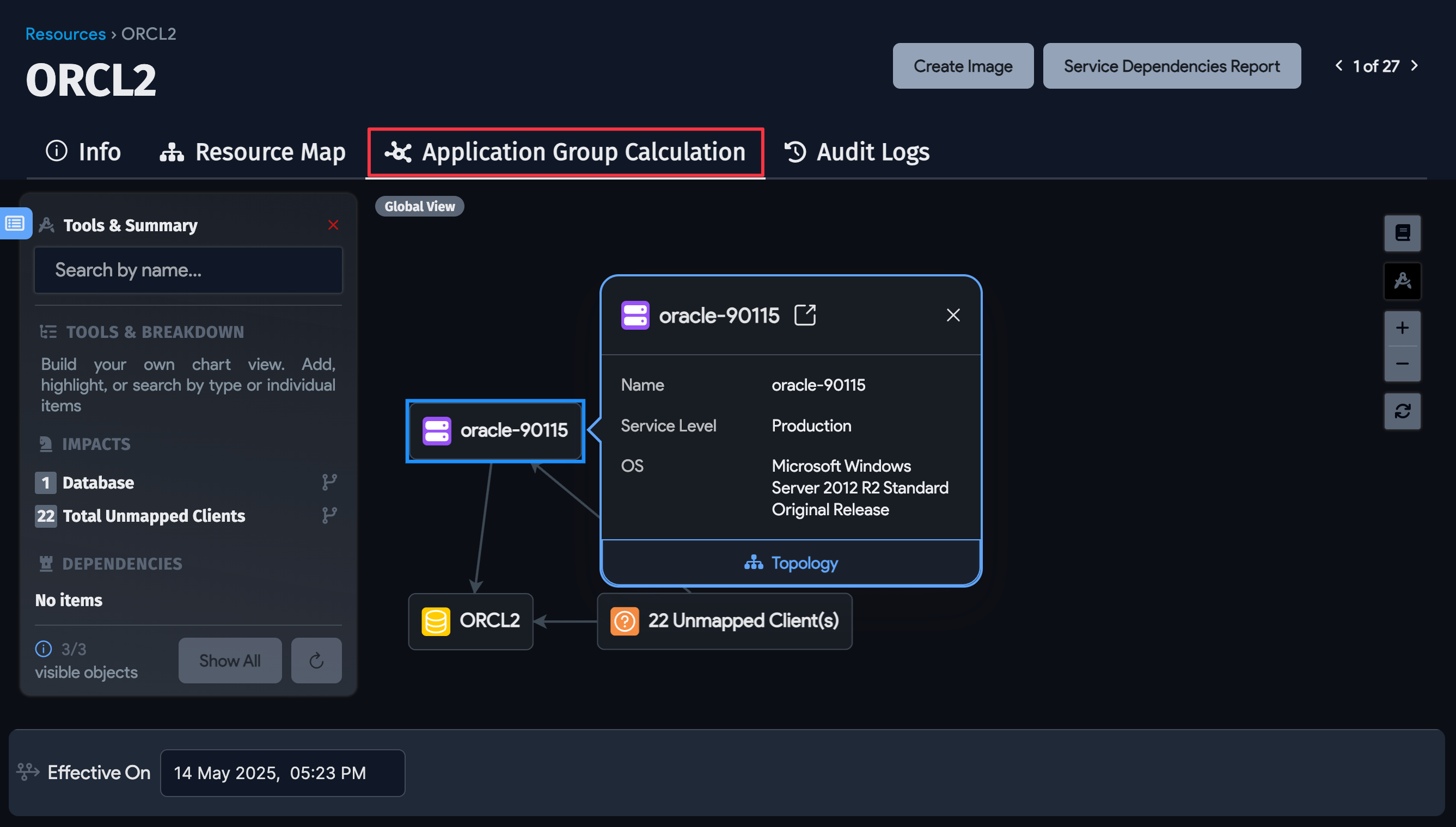 Application Group Calculation
