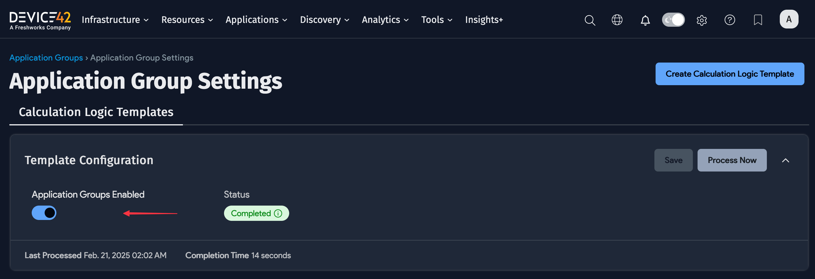 Enable Application Groups