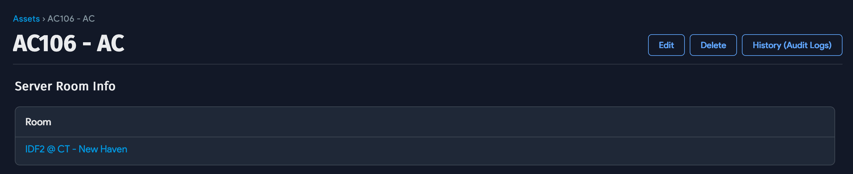 Asset with room association