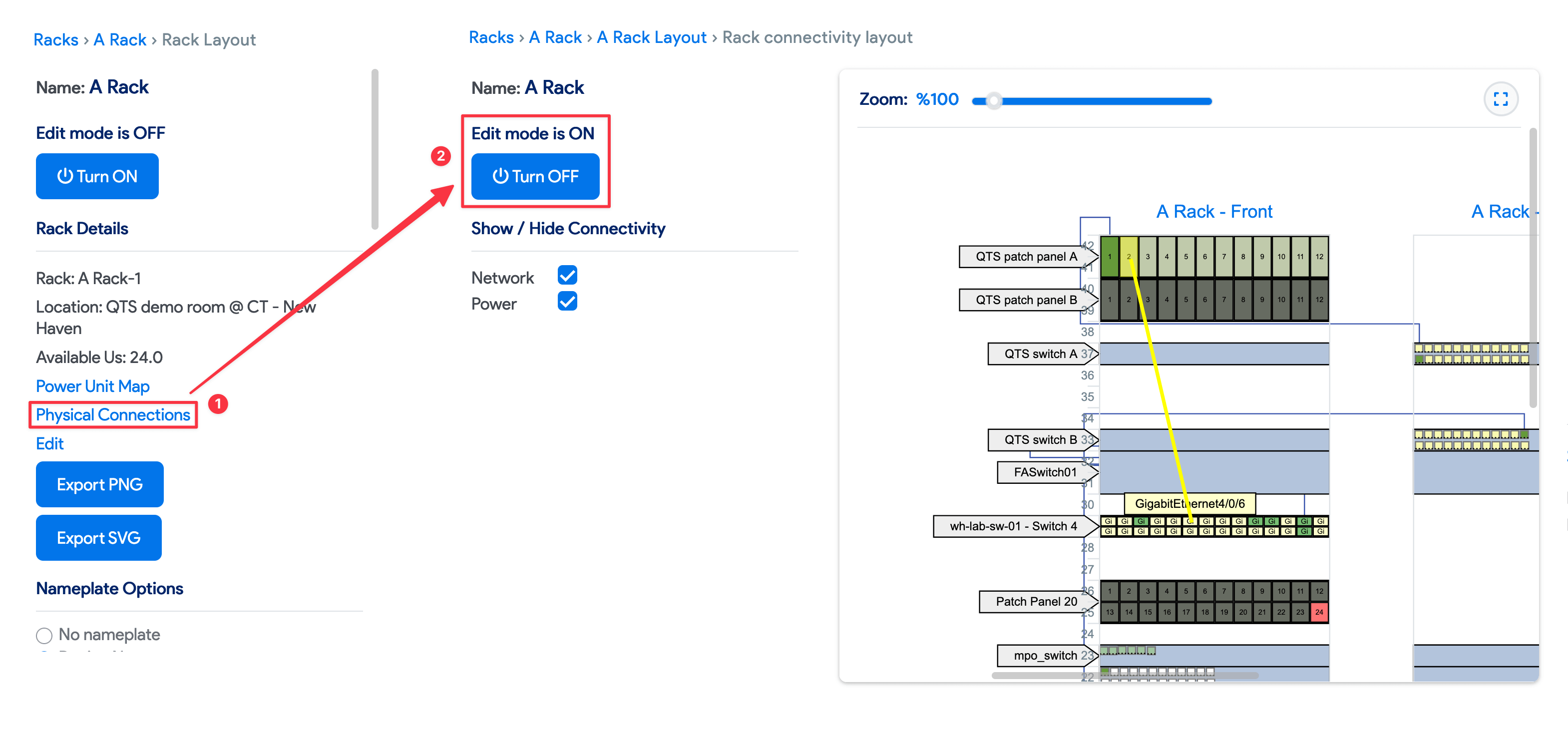 Visually Add a Cable