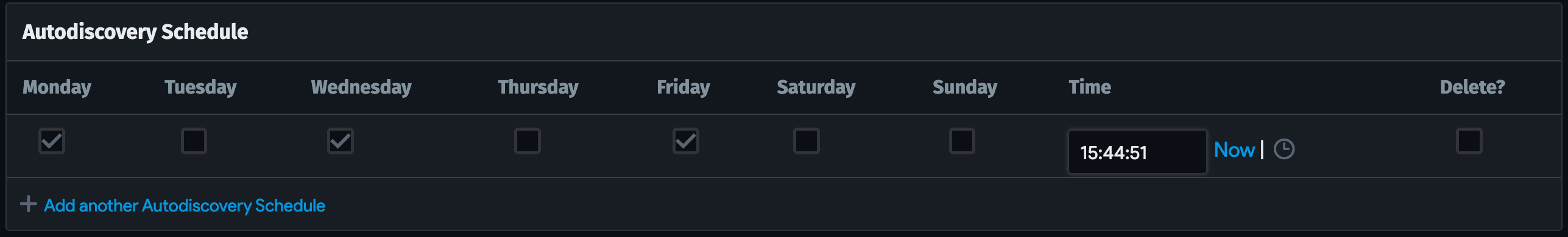 Schedule a UCS or ACI discovery job
