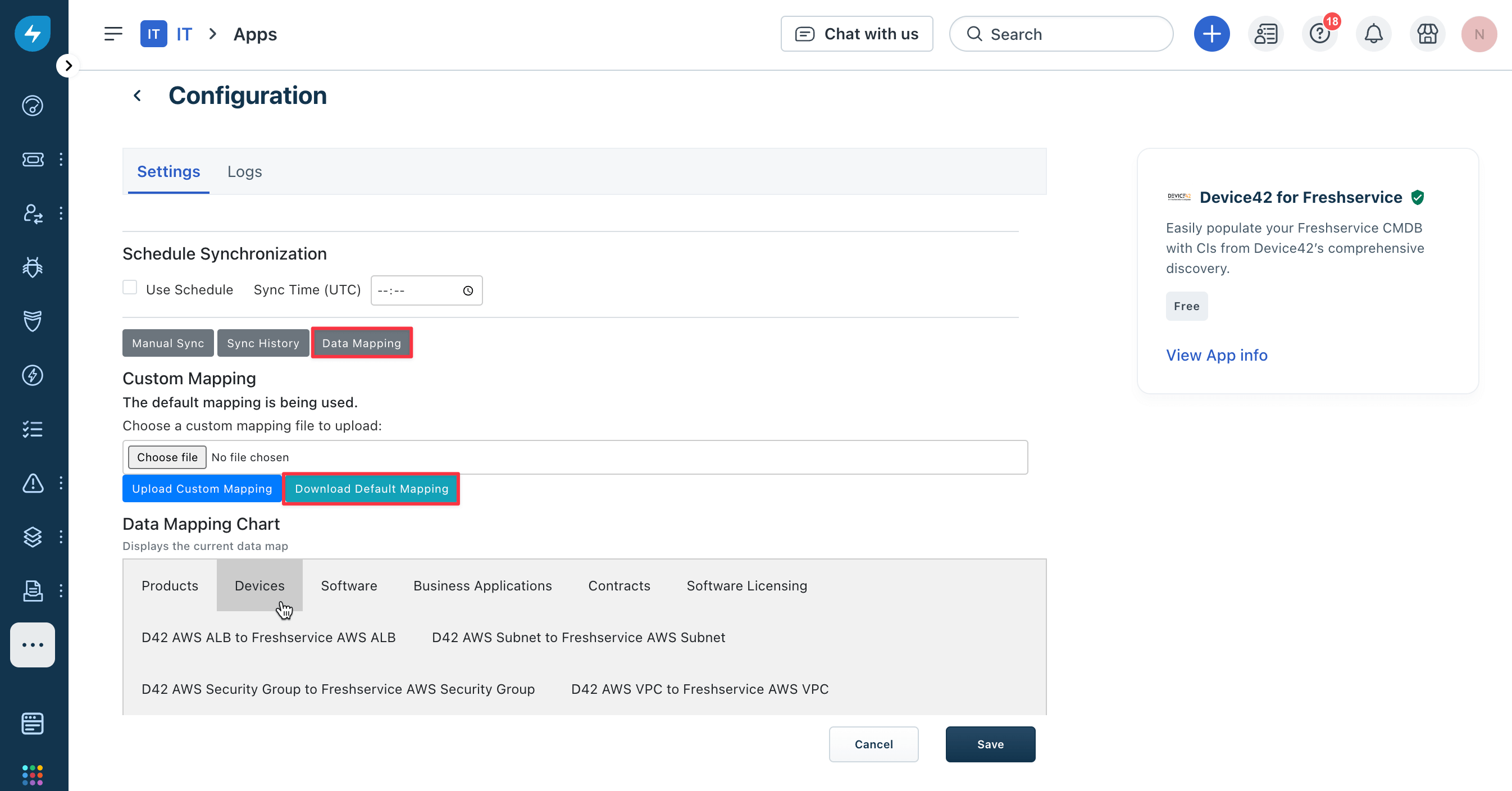 Data-mapping buttons