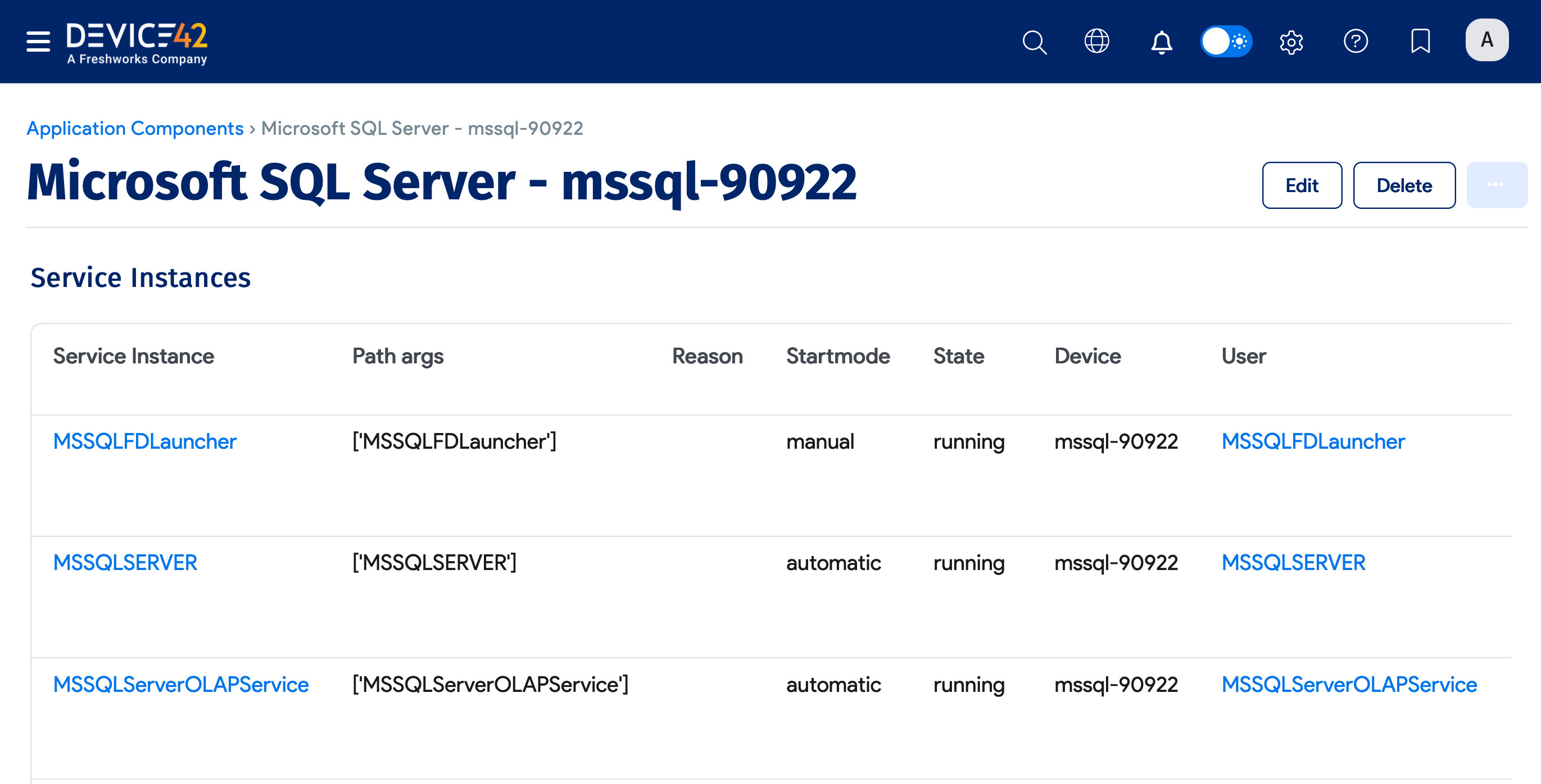 MSSQL example of database instances