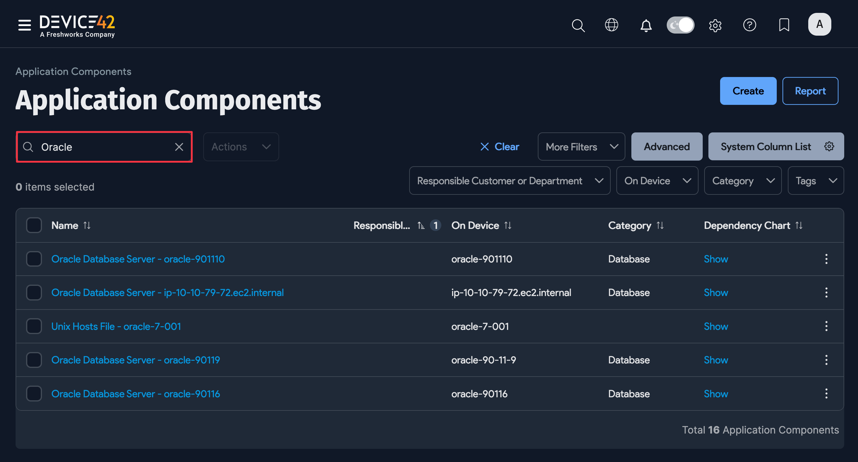 Oracle Application Components