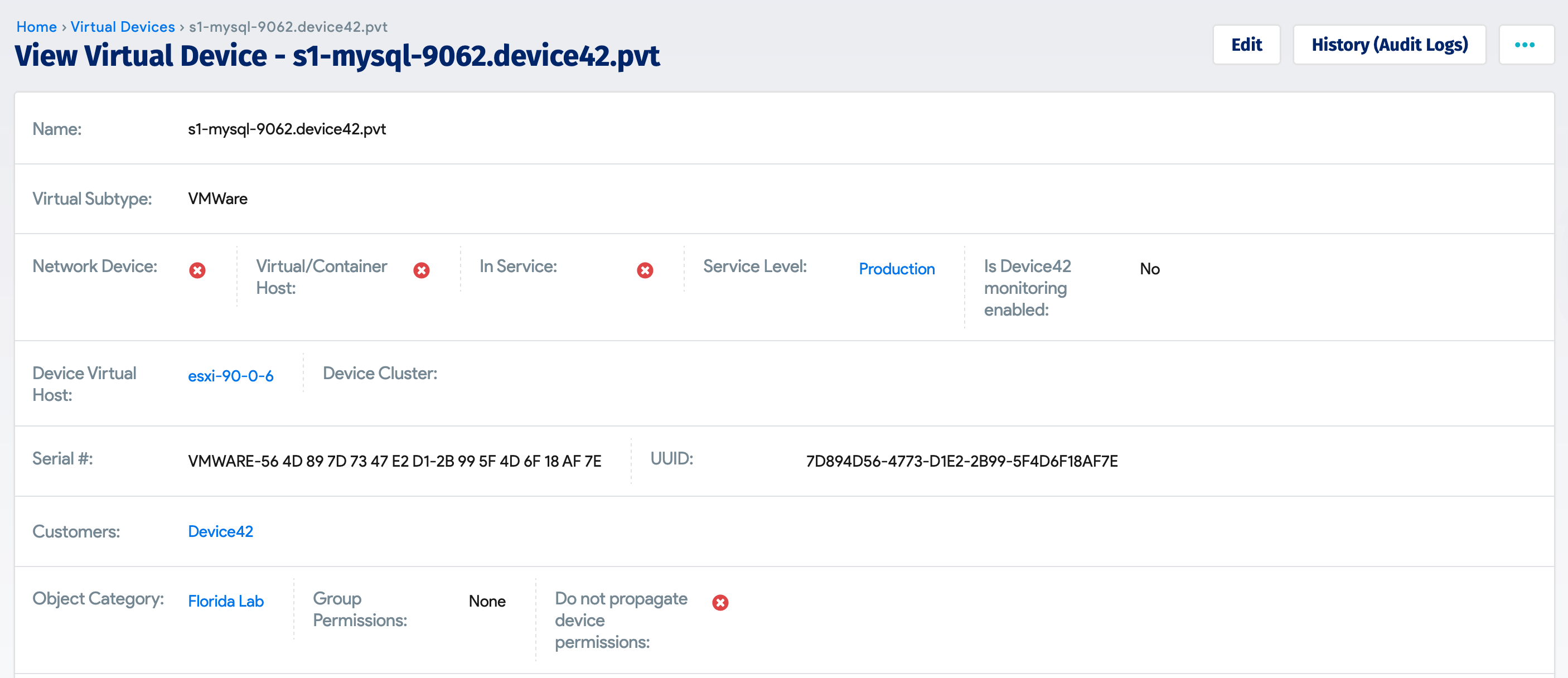 View Asset in Device42