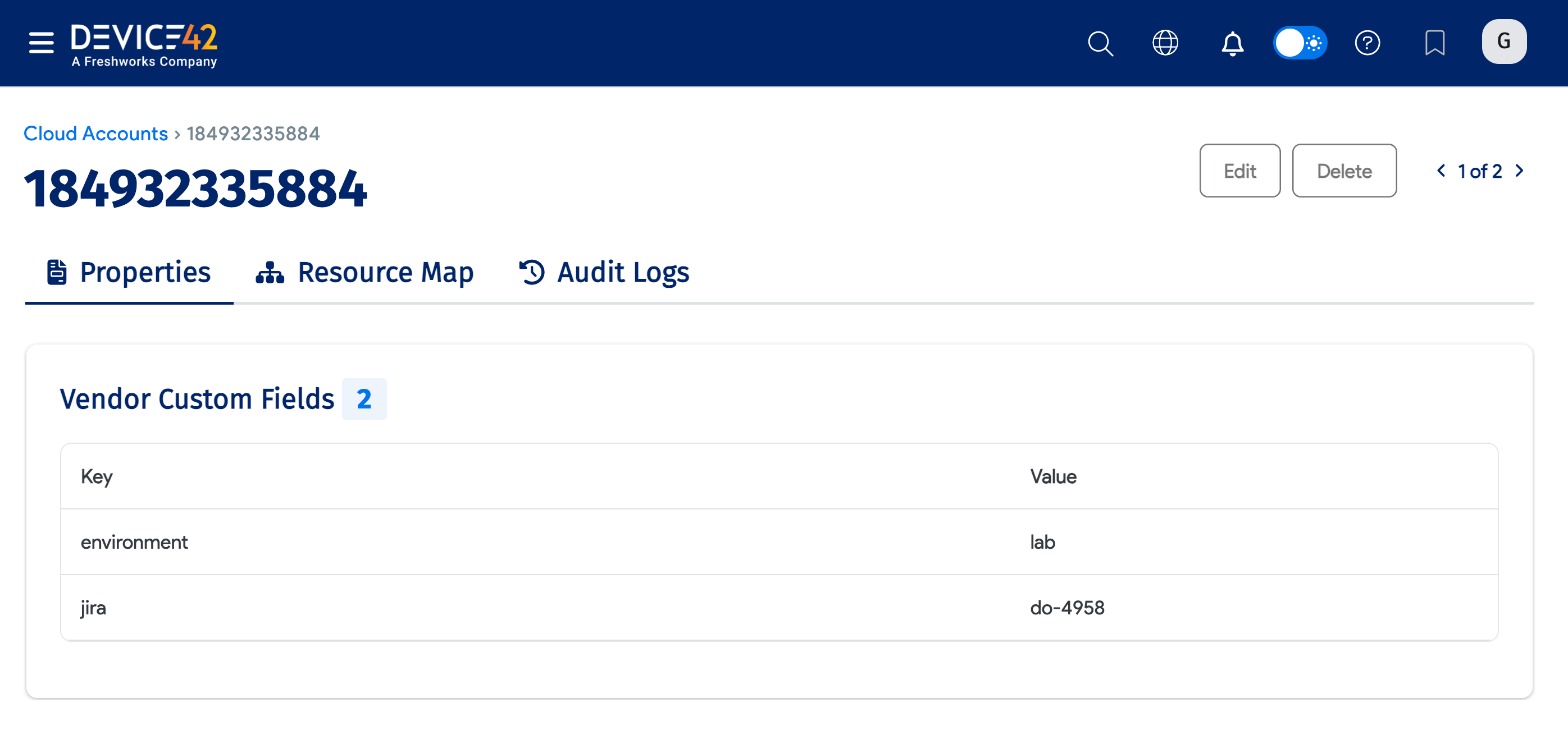 GCP vendor custom fields