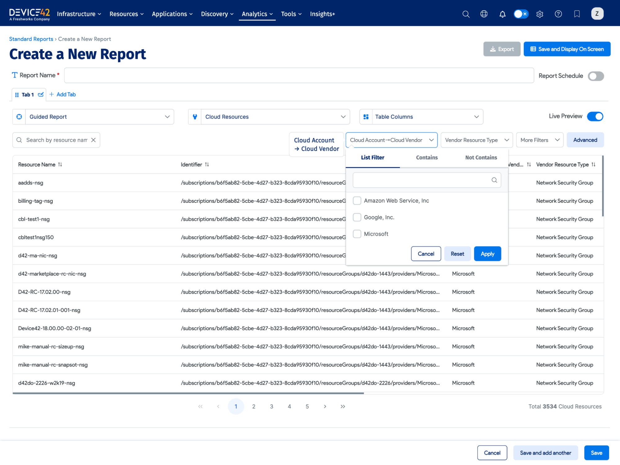 Guided report templates